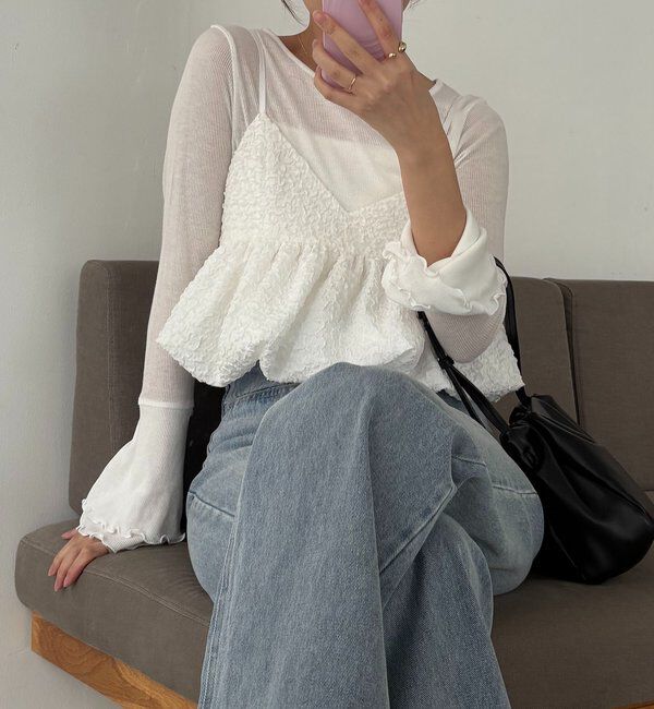  「【LE'MAGE&times;gemeilコラボ】バブルバルーンキャミ」|シャツ・ブラウス|