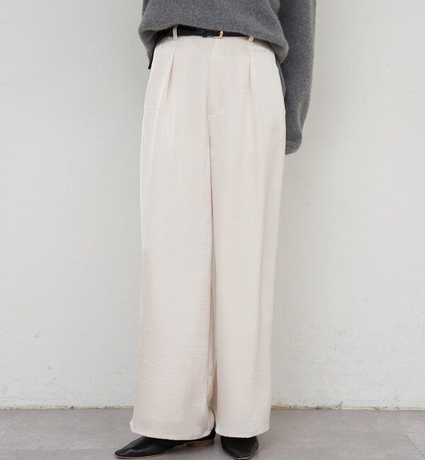  「サテンワイドパンツ」|チノ|