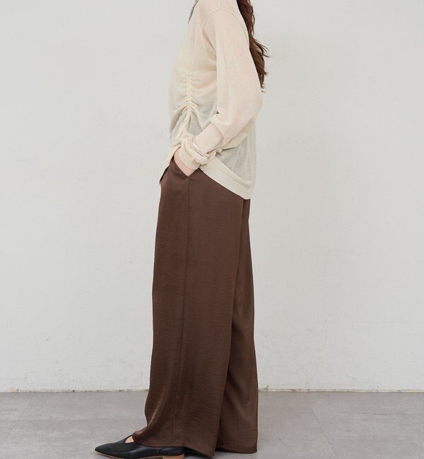 「サテンワイドパンツ」|チノ|