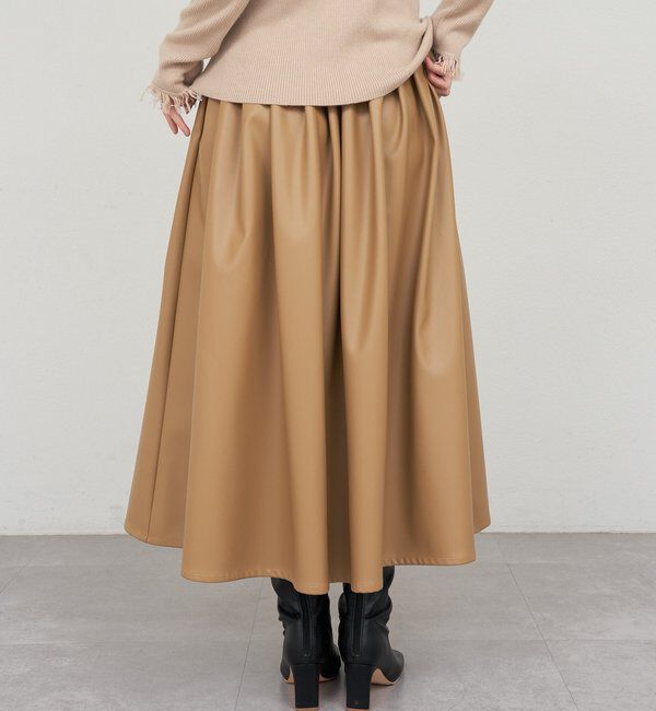  「レザーギャザースカート」|スカート|