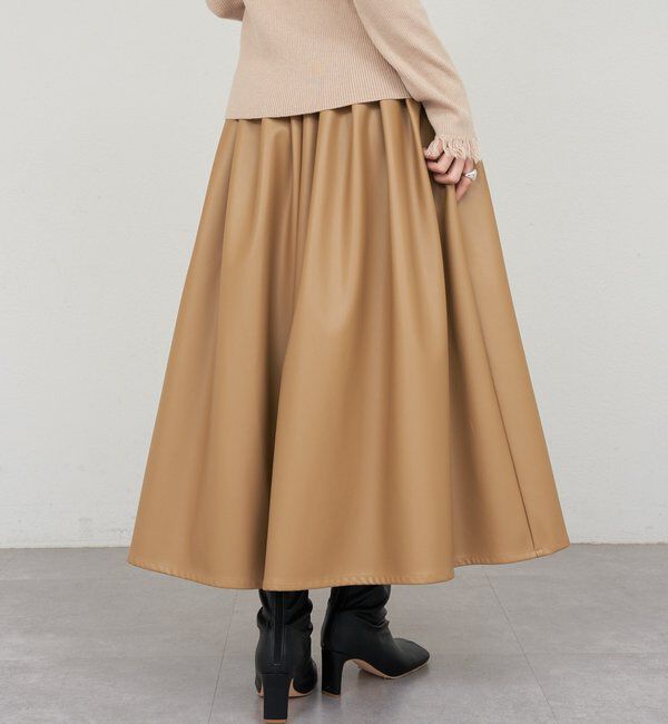  「レザーギャザースカート」|スカート|