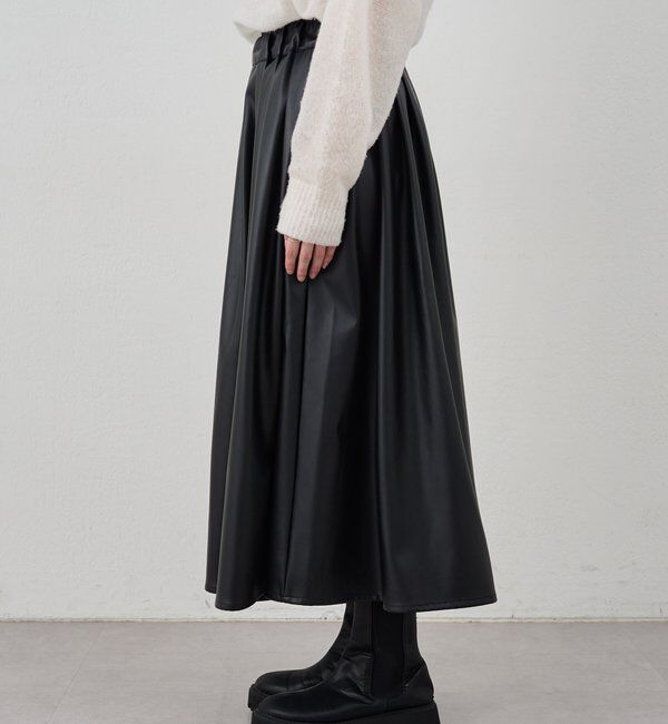  「レザーギャザースカート」|スカート|