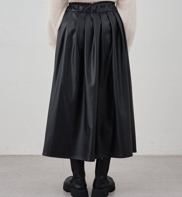  「レザーギャザースカート」|スカート|