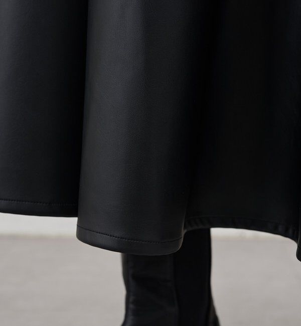  「レザーギャザースカート」|スカート|