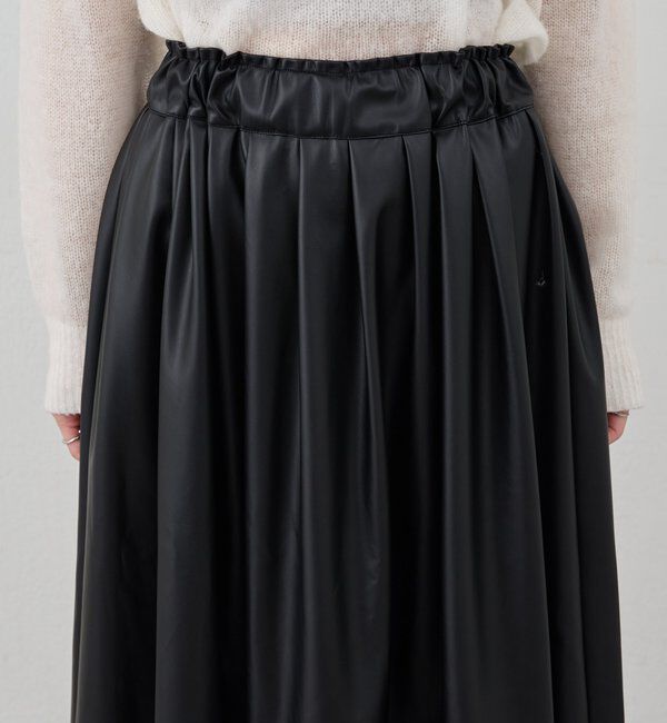  「レザーギャザースカート」|スカート|