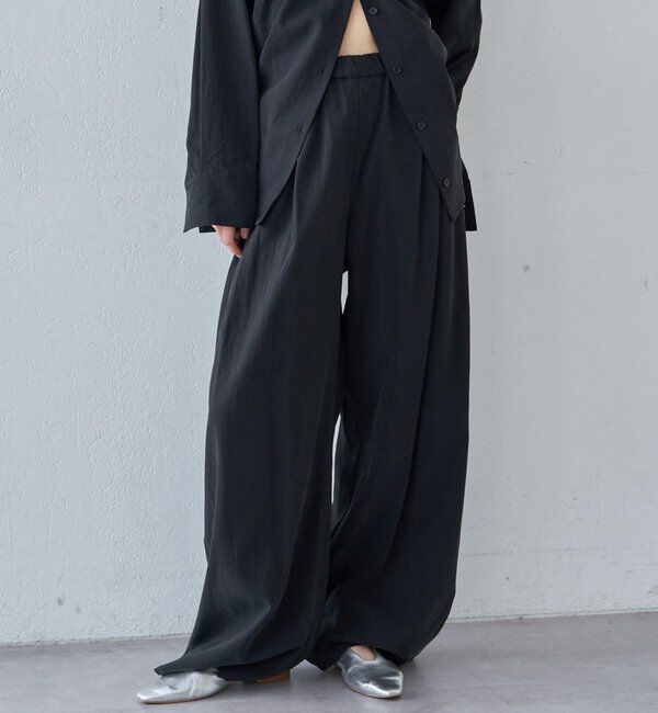  「3タックイージーパンツ」|チノ|ブラック