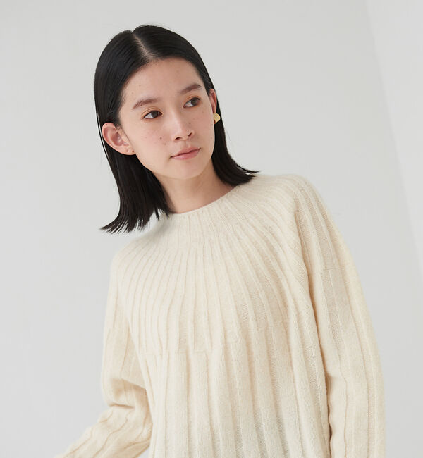 collex「ミックスヤーンニットプルオーバー」|ニット・セーター|オフホワイト