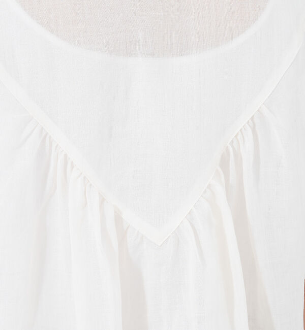 collex「【WEB限定】リネンギャザーブラウス」|シャツ・ブラウス|