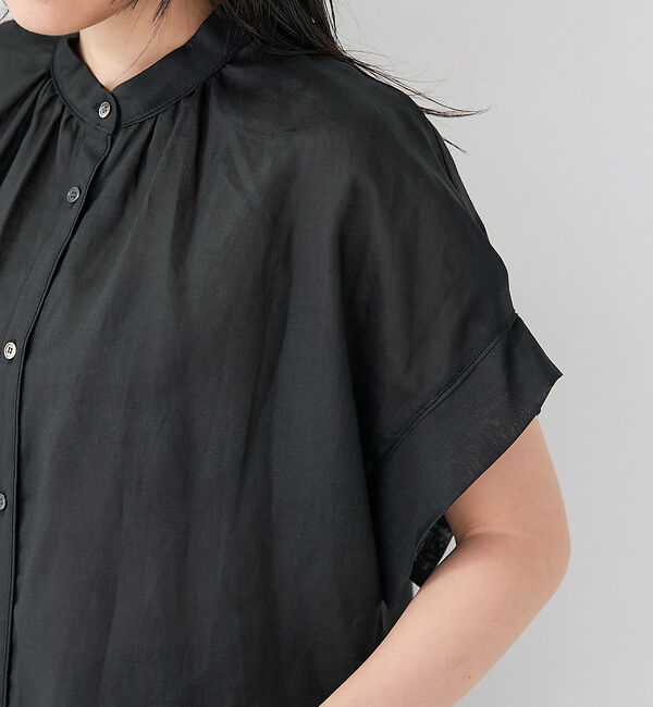 collex「【WEB限定】リネンギャザーブラウス」|シャツ・ブラウス|