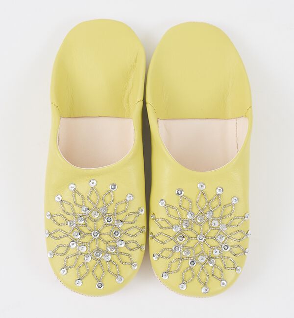 collex「ビーズバブーシュ 羊革 モロッコ製 スリッパ ルームシューズ 室内履き」|本・CD・DVD|