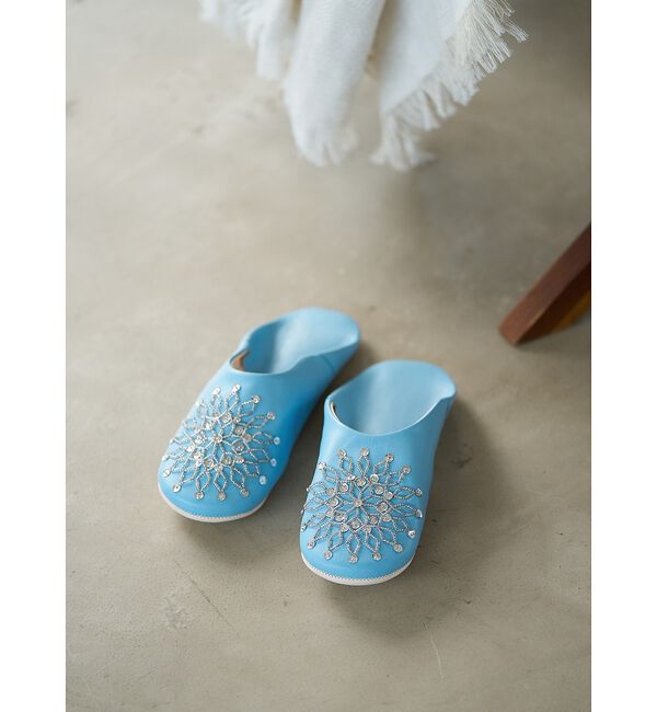 collex「ビーズバブーシュ 羊革 モロッコ製 スリッパ ルームシューズ 室内履き」|本・CD・DVD|