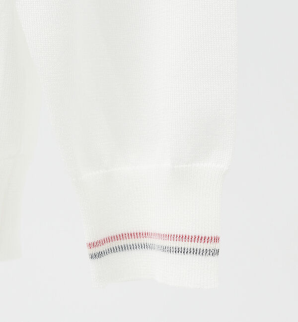 ABAHOUSE「【シルクブレンド】袖リブ配色 クルーネック ニット」|ニット・セーター|