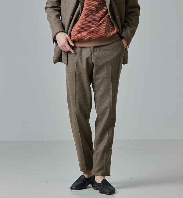 ABAHOUSE「【セットアップ対応】カシミヤ ブレンド スラックス」|スラックス|ブラウン