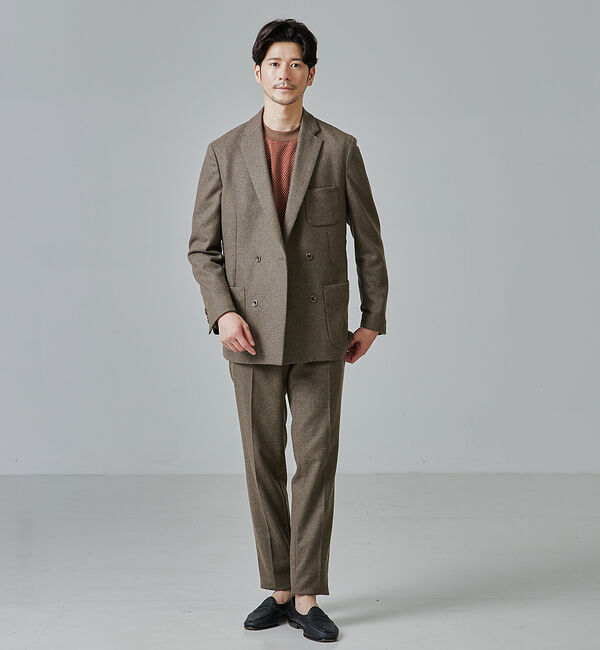 ABAHOUSE「【セットアップ対応】カシミヤ ブレンド スラックス」|スラックス|