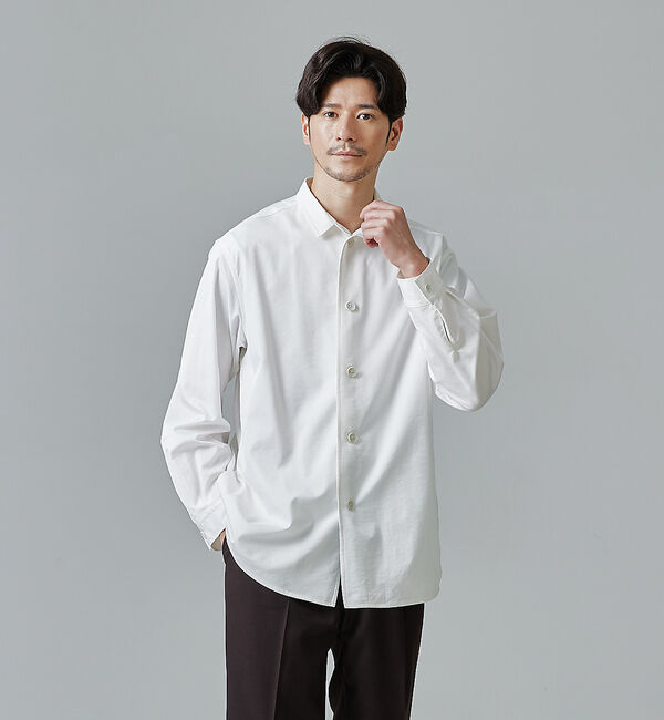 ABAHOUSE「【玉虫シャンブレー】オーバーサイズ シャツアウター」|シャツ・ブラウス|ホワイト