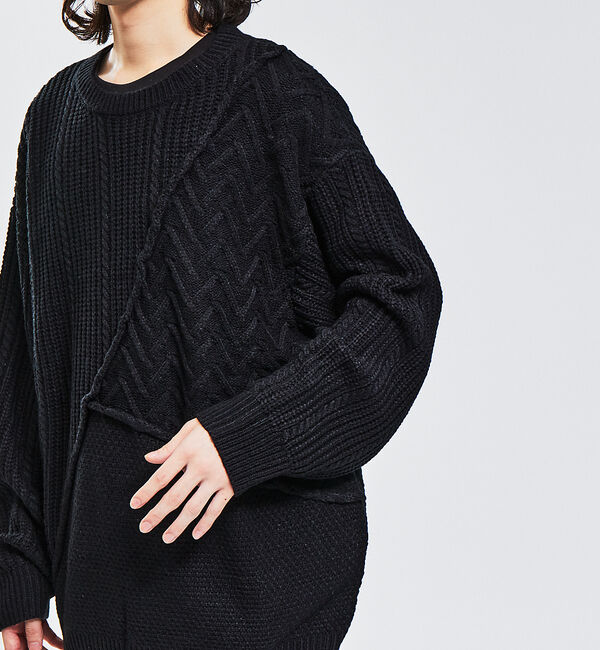 ABAHOUSE「【AH ABAHOUSE】ハンドステッチ プルオーバー ニット」|ニット・セーター|