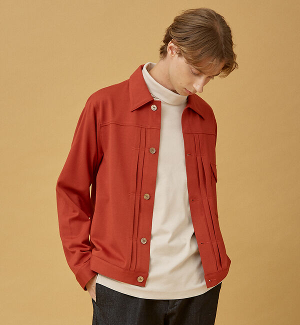 ABAHOUSE「【デニムディテール】ストレッチポンチ トラッカーブルゾン / ポンチGジャン」|その他|オレンジ