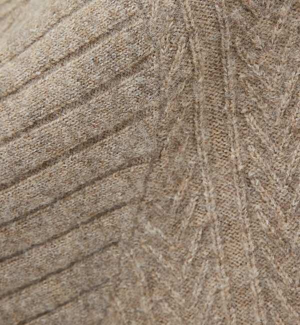 ABAHOUSE「シャギーアラン メランジ ニット / クルーネックプルオーバー」|ニット・セーター|