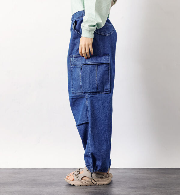 ABAHOUSE「【Lee/リー】フリーサイズ リラックスワイドカーゴパンツ FLeeasy CA」|カーゴ|