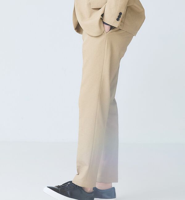 ABAHOUSE「【セットアップ対応】リネンライク ライトイージースラックス / 軽量 ストレッチ」|スラックス|