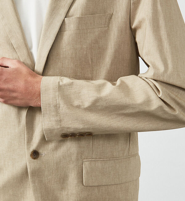 ABAHOUSE「【セットアップ対応/FLEX JACKET】スーパーストレッチ リネンブレンド」|テーラードジャケット|