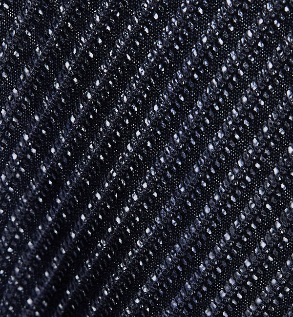 ABAHOUSE「【透かし編み】バイアス メッシュニットポロ  / ニットシャツ【予約】」|カーディガン|