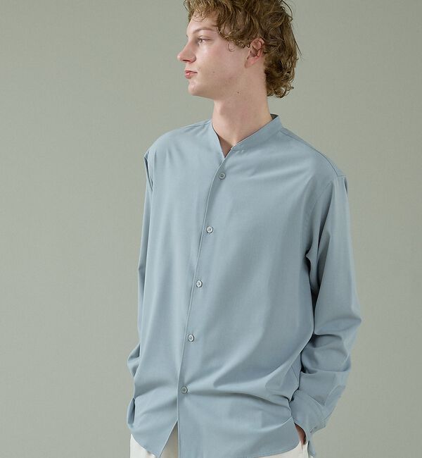 ABAHOUSE「Vネック スキッパーシャツ / バンドカラー」|シャツ・ブラウス|