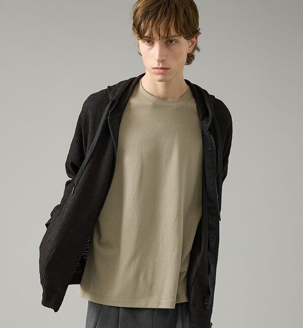 ABAHOUSE「シアーストレッチ ダブルジップ メッシュパーカー」|パーカー|