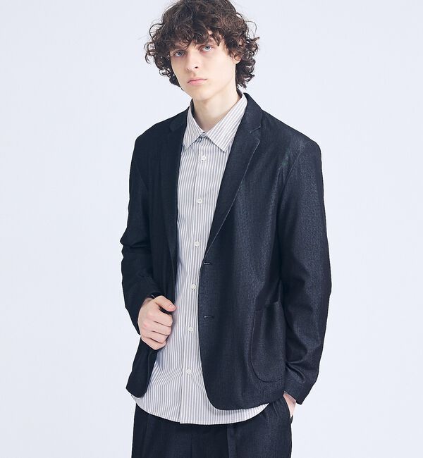 ABAHOUSE「【セットアップ対応】デニムライクツイル シングルジャケット」|テーラードジャケット|