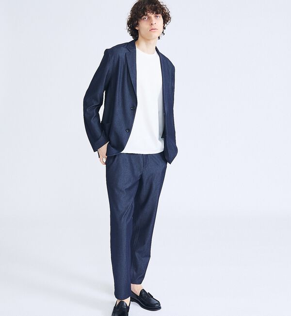 ABAHOUSE「【セットアップ対応】デニムライクツイル シングルジャケット」|テーラードジャケット|