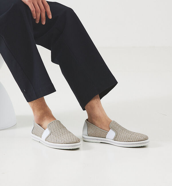 alfredoBANNISTER「【berevere別注】エラスティック サマースリッポン」|スニーカー|