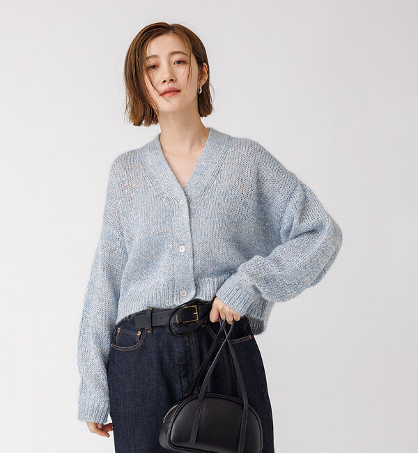 Rouge vif「ラメ&times;モヘアニット カーディガン」|カーディガン|