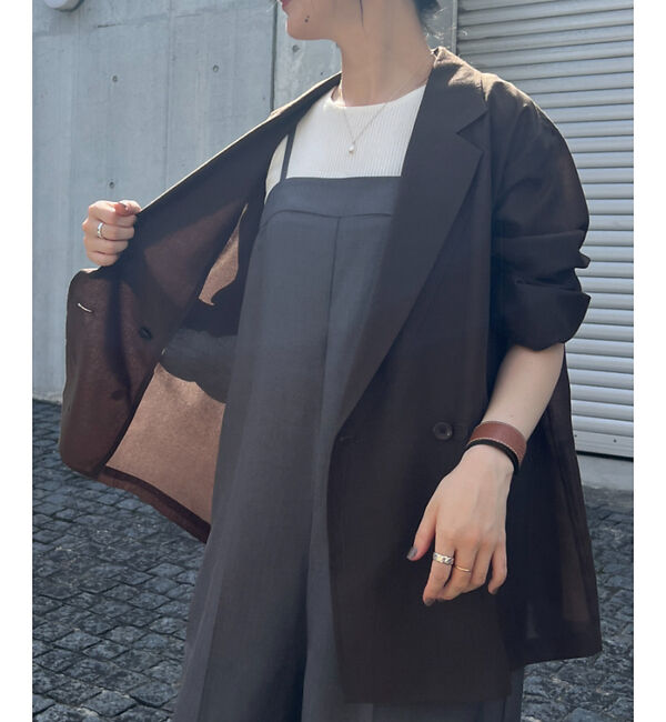 Rouge vif「ボイルエアリーシアーシャツジャケット」|テーラードジャケット|