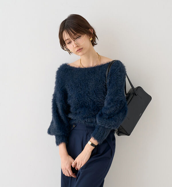 Rouge vif「【人気2025AW新色追加】【一部店舗限定】3wayルーズラメニット/オフショル」|ニット・セーター|