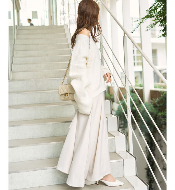 Rouge vif「【一部店舗限定】【2点セット】Vネックニット&times;キャミワンピセット」|ワンピース|