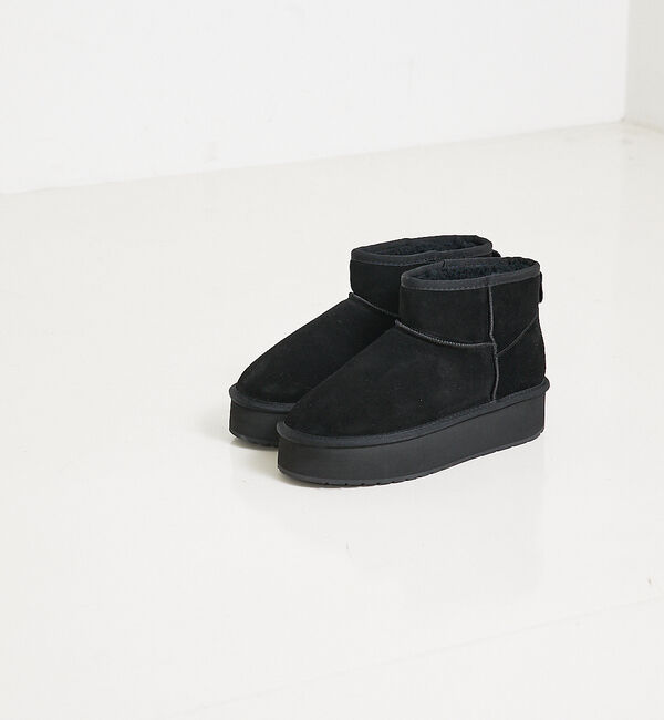 Rouge vif「【EMU/エミュー】PLATFORM MICROショートムートンブーツ」|ショートブーツ|