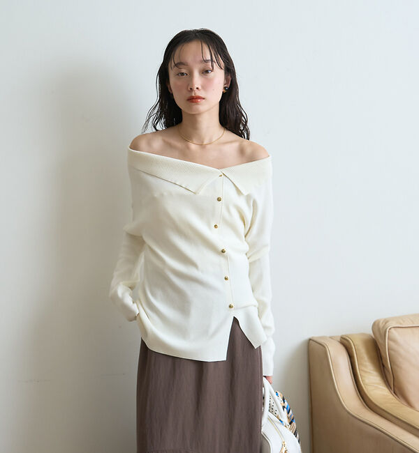 Rouge vif「オフショルレディニットプルオバー」|ニット・セーター|