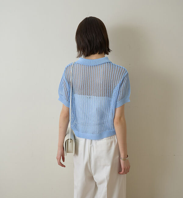 Rouge vif「【一部店舗限定】メッシュニットポロシャツ」|ニット・セーター|