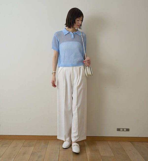 Rouge vif「【一部店舗限定】メッシュニットポロシャツ」|ニット・セーター|