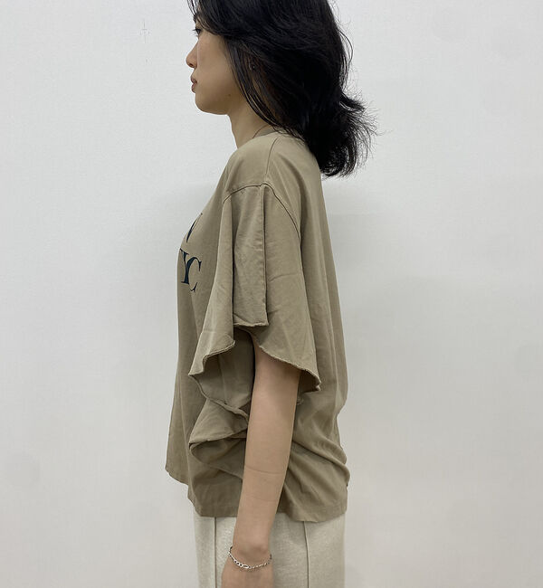 Rouge vif「【MICA＆DEAL/マイカ＆ディール】VEGAN ATHLETIC ロゴフリル」|Tシャツ・カットソー|