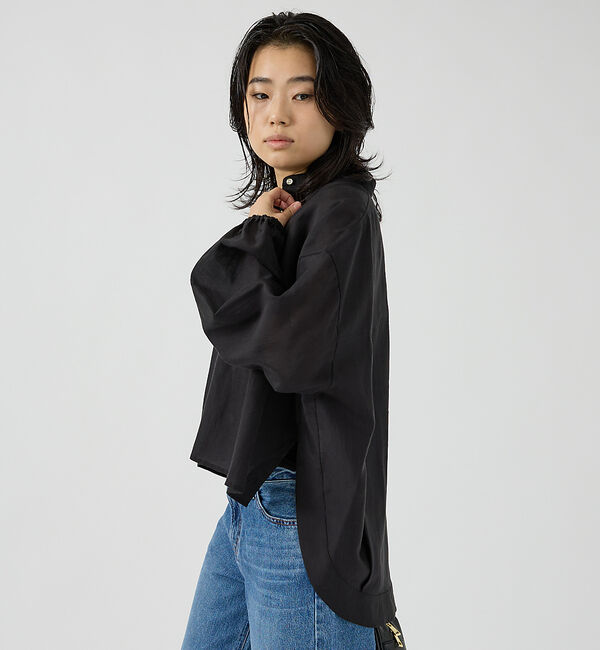 Rouge vif「スタンドカラータックシャツカーデ」|シャツ・ブラウス|