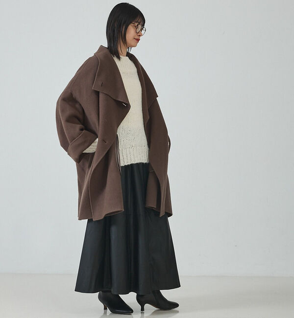 Rouge vif「【2サイズ展開】ウール混変形リバーコート」|その他|