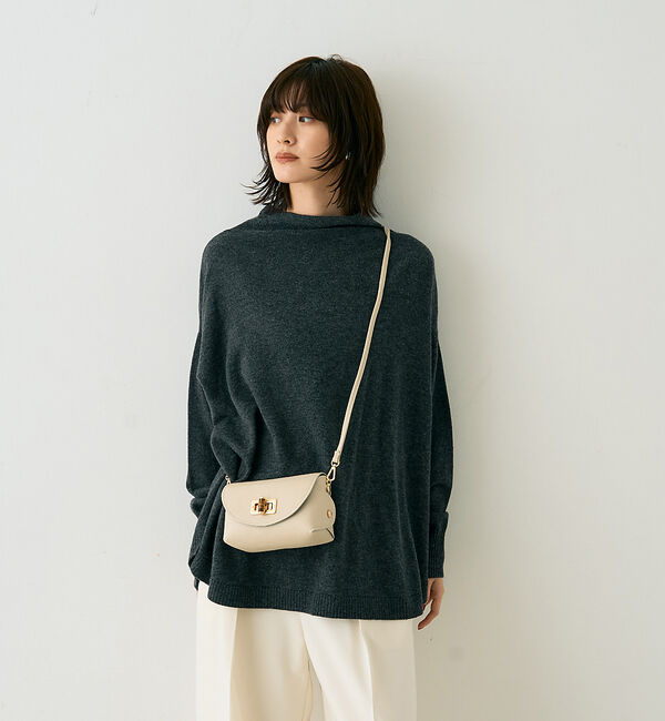 Rouge vif「ボトルネックポンチョライクニットプルオーバー」|ニット・セーター|