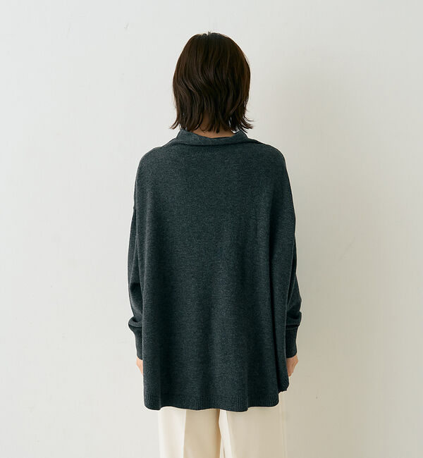 Rouge vif「ボトルネックポンチョライクニットプルオーバー」|ニット・セーター|