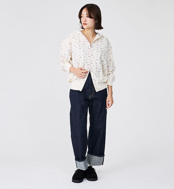 Rouge vif「【JEMORGAN/ジェーイーモーガン】ガーゼ裏毛花柄フルジップパーカー/JF6」|パーカー|