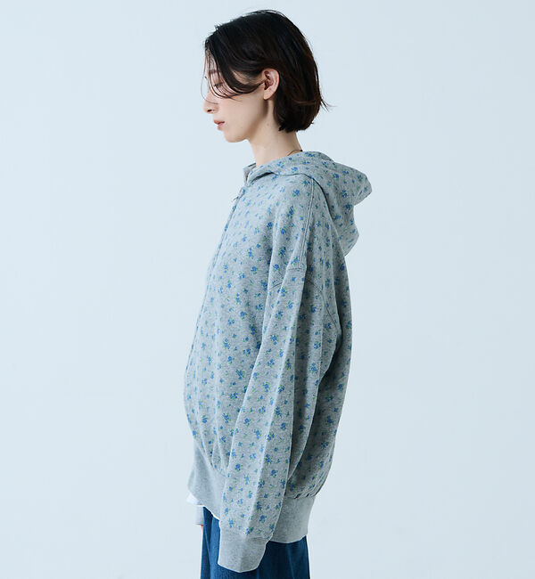 Rouge vif「【JEMORGAN/ジェーイーモーガン】ガーゼ裏毛花柄フルジップパーカー/JF6」|パーカー|