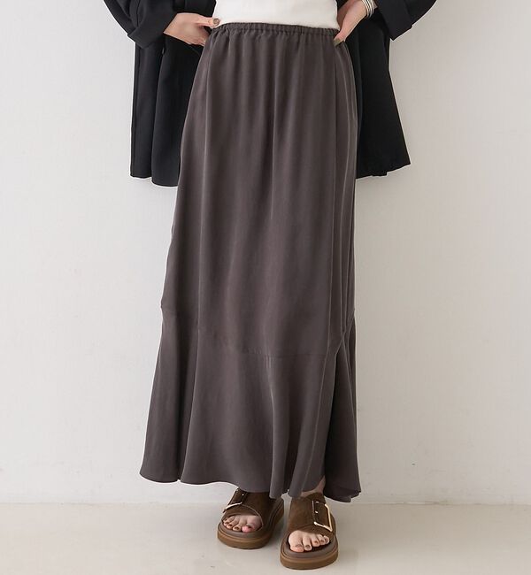 Rouge vif「キュプラフィブリルイージーギャザースカート」|スカート|グレー