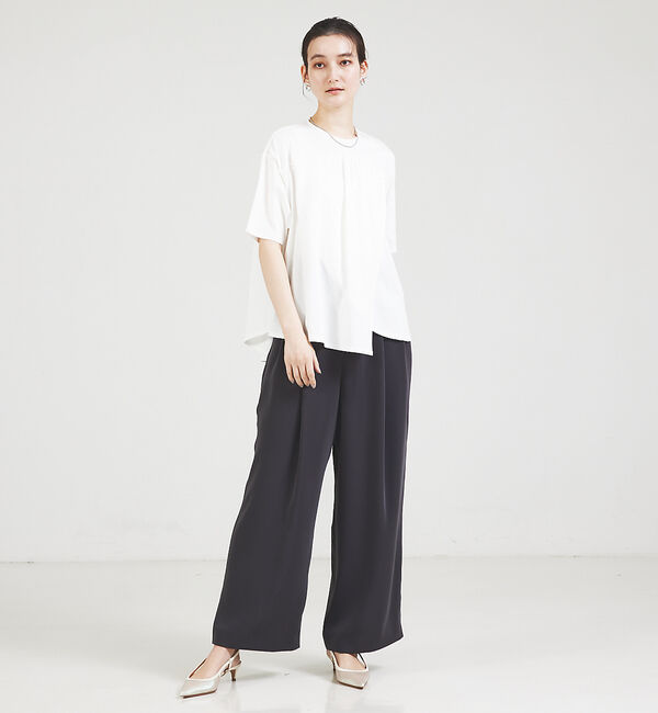 qualite「アシメフロントカットソー」|Tシャツ・カットソー|