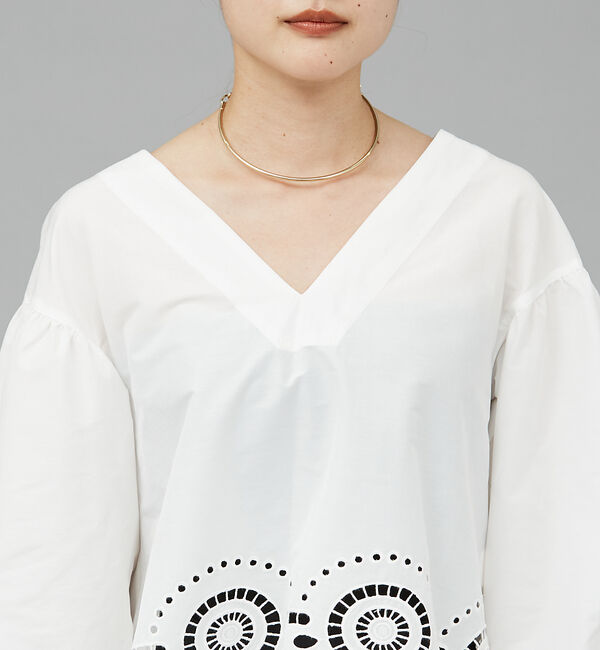 qualite「刺繍ボリュームブラウス」|シャツ・ブラウス|