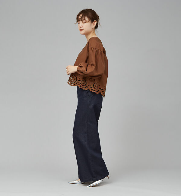 qualite「刺繍ボリュームブラウス」|シャツ・ブラウス|